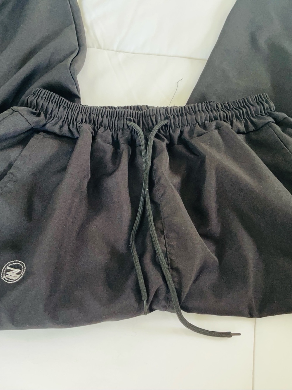 Men's Black Cargo Pants with Drawstring Waist